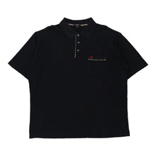  Vintage black Burberry London Polo Shirt - mens xx-large