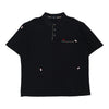 Vintage black Burberry London Polo Shirt - mens xx-large