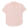 Vintage pink Yves Saint Laurent Short Sleeve Shirt - mens xx-large