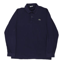  Vintage navy Lacoste Long Sleeve Polo Shirt - mens medium