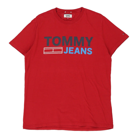 Vintage red Tommy Jeans T-Shirt - mens large