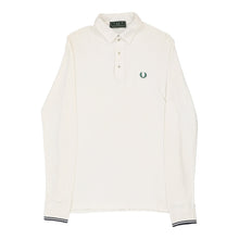  Vintage white Fred Perry Long Sleeve Polo Shirt - mens medium