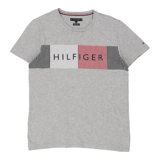 Vintage grey Tommy Hilfiger T-Shirt - mens medium