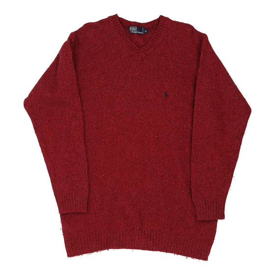 Vintage red Polo Ralph Lauren Jumper - mens x-large