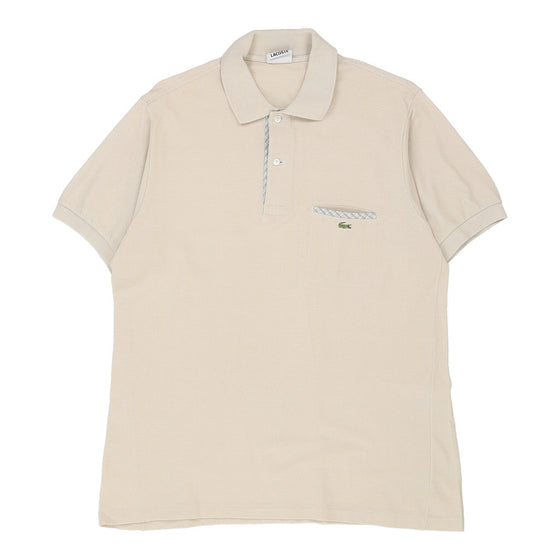 Vintage beige Lacoste Polo Shirt - mens large