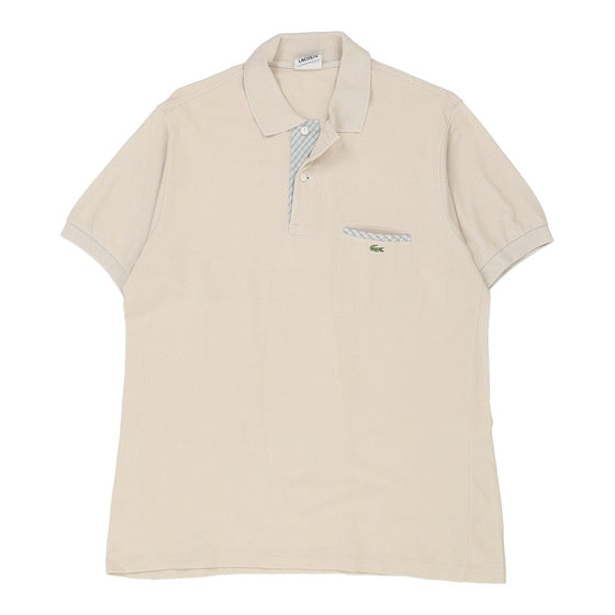 Vintage beige Lacoste Polo Shirt - mens large