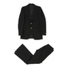 Vintage black Italian Issimo Full Suit - mens small