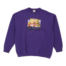  Vintage purple Pooh & Tigger Disney Sweatshirt - mens x-large