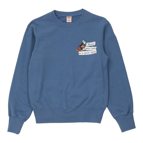 Vintage blue Mickey Mouse Uniqlo X Disney Sweatshirt - womens xx-small