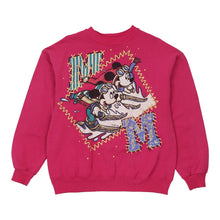  Vintage pink Mickey & Minnie Disney Sweatshirt - womens x-large