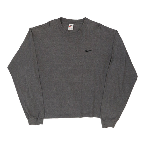 Vintage grey Nike Long Sleeve T-Shirt - mens large