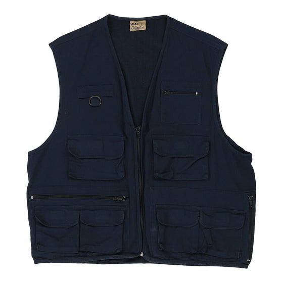 Vintage navy Max Collection Gilet - mens x-large