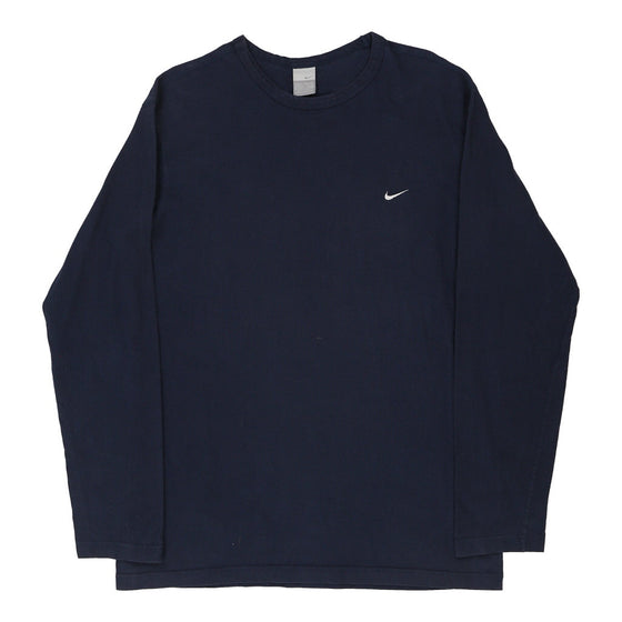 Vintage navy Nike Long Sleeve T-Shirt - mens x-large