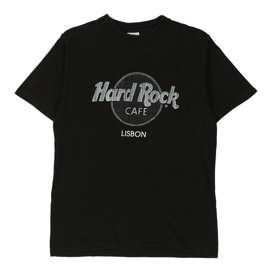 Vintage black Lisbon Hard Rock Cafe T-Shirt - mens small