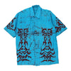 Vintage blue Unbranded Patterned Shirt - mens x-large