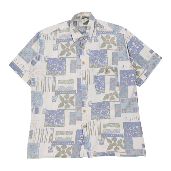 Vintage blue Unbranded Patterned Shirt - mens x-large