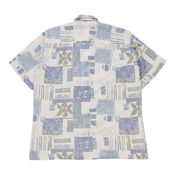 Vintage blue Unbranded Patterned Shirt - mens x-large