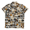 Vintage brown King Kameha Patterned Shirt - mens medium