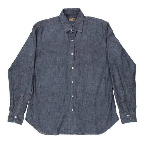 Vintage blue Barba Denim Shirt - mens x-large