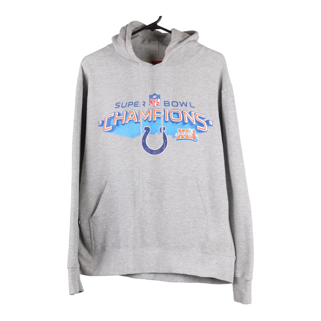 Indianapolis Colts Reebok Hoodie - Medium Grey Cotton Blend