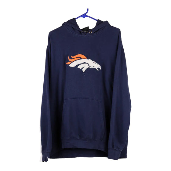 Vintage blue Denver Broncos Nfl Hoodie - mens x-large