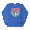 Vintage blue Buffalo, NY 1988 Chicago Cubs Trench Sweatshirt - mens x-large