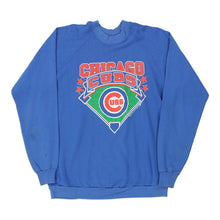  Vintage blue Buffalo, NY 1988 Chicago Cubs Trench Sweatshirt - mens x-large