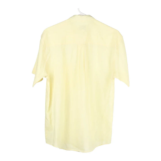 Vintage yellow Giulio Ferrini Short Sleeve Shirt - mens medium