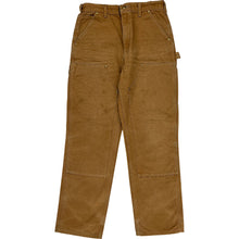  Carhartt Double Knee Work Pants - 30W 31L - Brown Cotton