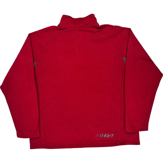 Nike Red 1/4 Zip Fleece Sweatshirt - XL - Red