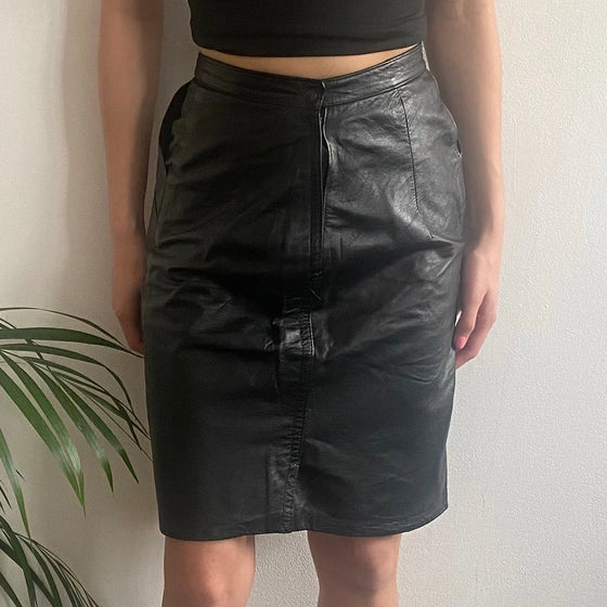 Vintage black Unbranded Mini Skirt - womens 25" waist