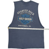 Harley Davidson Graphic Vest - XL - Blue Cotton