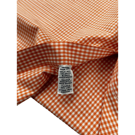 Ralph Lauren Golf Tilden Check Shirt - Medium - Orange Cotton