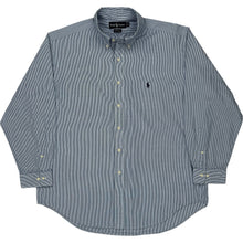  Ralph Lauren Yarmouth Striped Shirt - XL - Blue Cotton