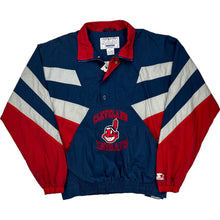  Starter Cleveland Indians Pullover Jacket - Large - Multicoloured Nylon