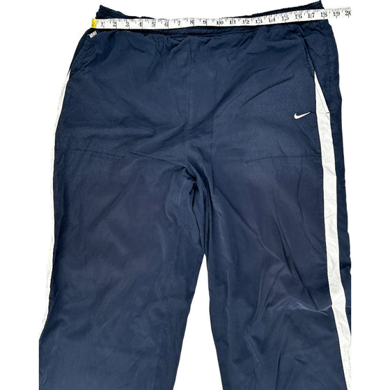 Nike Striped Track Pants - XL - Navy Polyester