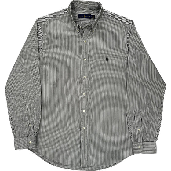 Ralph Lauren Striped Shirt - Large - Black & White Cotton