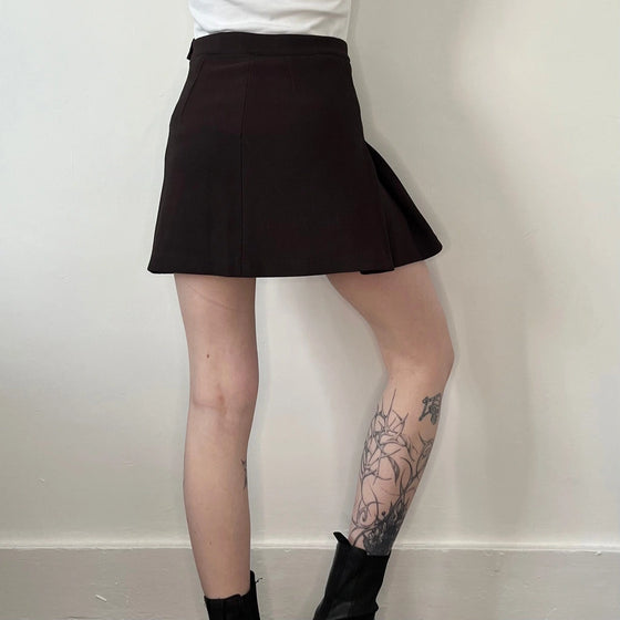 Vintage brown Try Me Mini Skirt - womens 26" waist