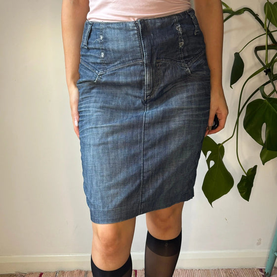 Vintage blue Miss Sixty Denim Skirt - womens 28" waist