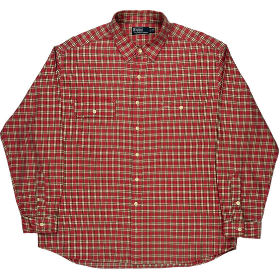 Polo Ralph Lauren Plaid Shirt - 2XL - Red Cotton