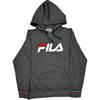 Fila Logo Hoodie - XL - Grey Polyester Cotton Blend