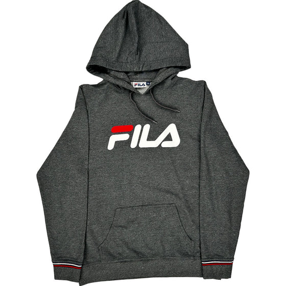 Fila Logo Hoodie - XL - Grey Polyester Cotton Blend