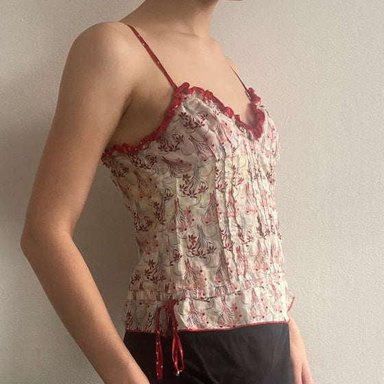 Vintage red Le Full Cami Top - womens x-small