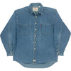 Levis Denim Shirt - Medium - Blue Cotton