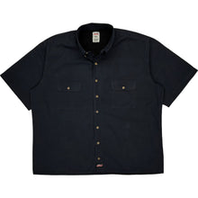  Dickies Button-Up Short Sleeve Shirt - 3XL - Navy Cotton Nylon Blend