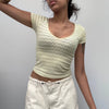 Vintage yellow Intimissimi Crochet Top - womens x-small