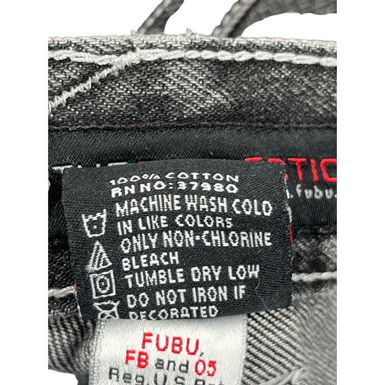 Hip Hop FUBU The Collection Baggy Jeans - Large - Black Cotton