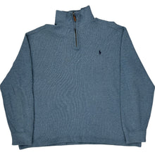  Polo Ralph Lauren 1/4 Zip Sweatshirt - Large - Blue Cotton