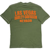 Harley-Davidson Las Vegas T-Shirt - Medium - Green Cotton Blend