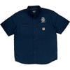 Carhartt Force Work Shirt - Large - Navy Polyester Cotton